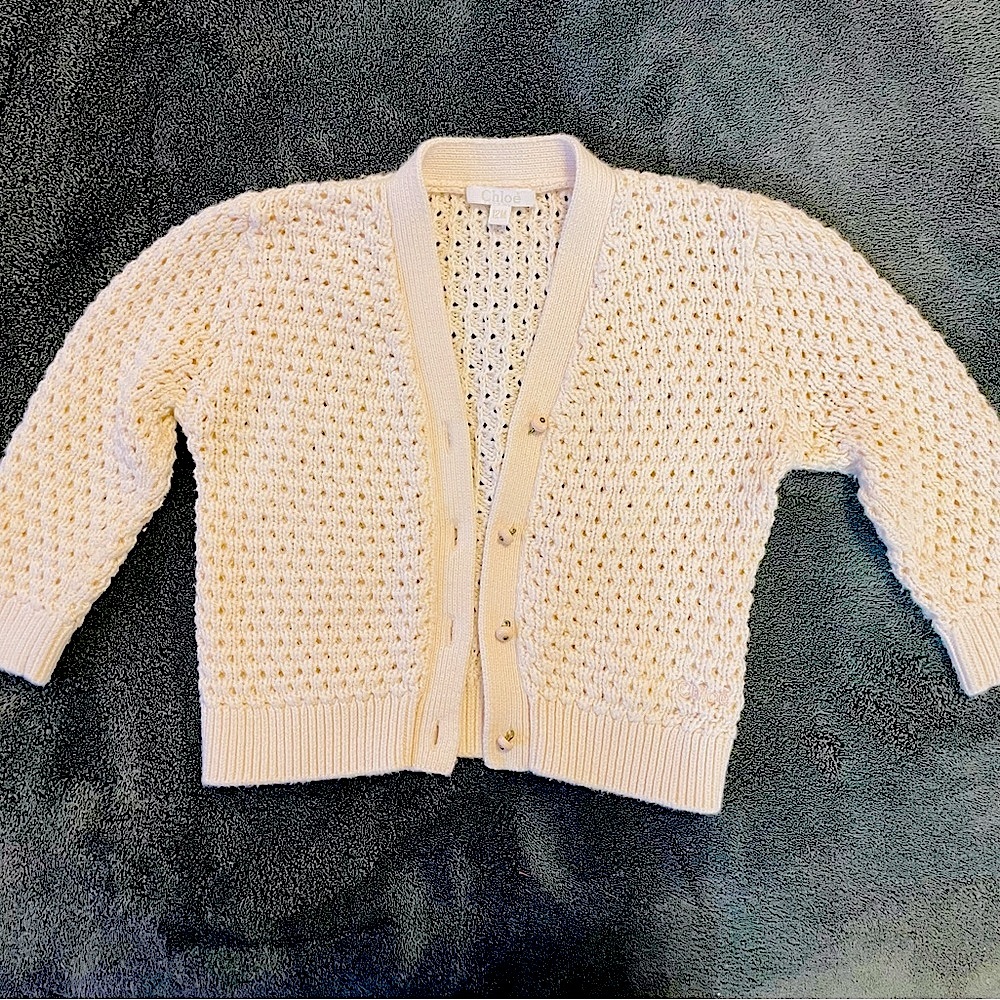 Chloé baby 12M knit cardigan with buttons